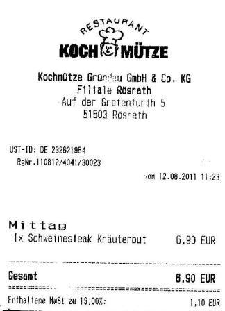 mgre Hffner Kochmtze Restaurant